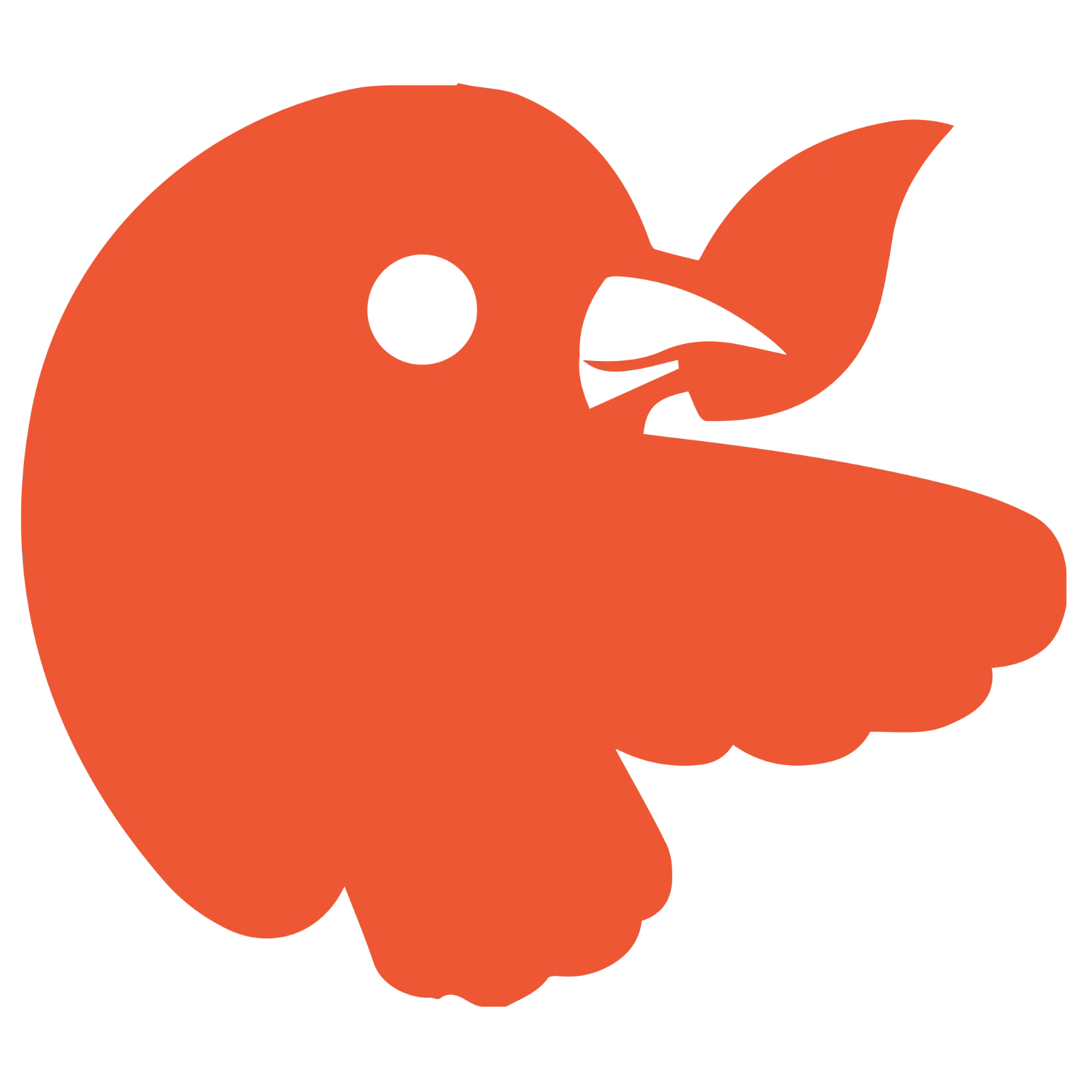 Orange Cartoon Creature Silhouette Free PNG