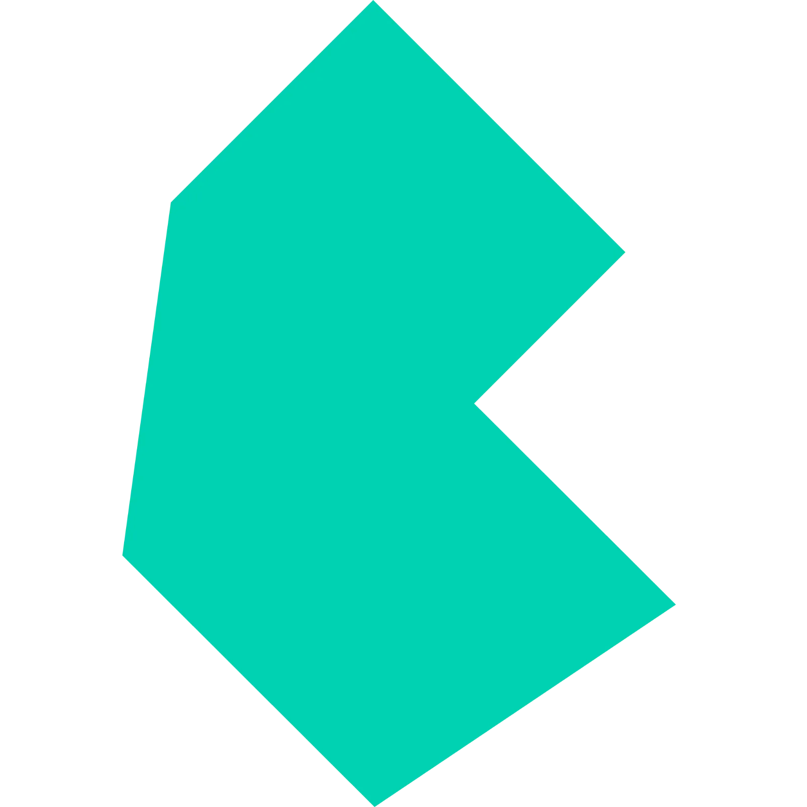 Turquoise Angular Polygon Shape Free PNG