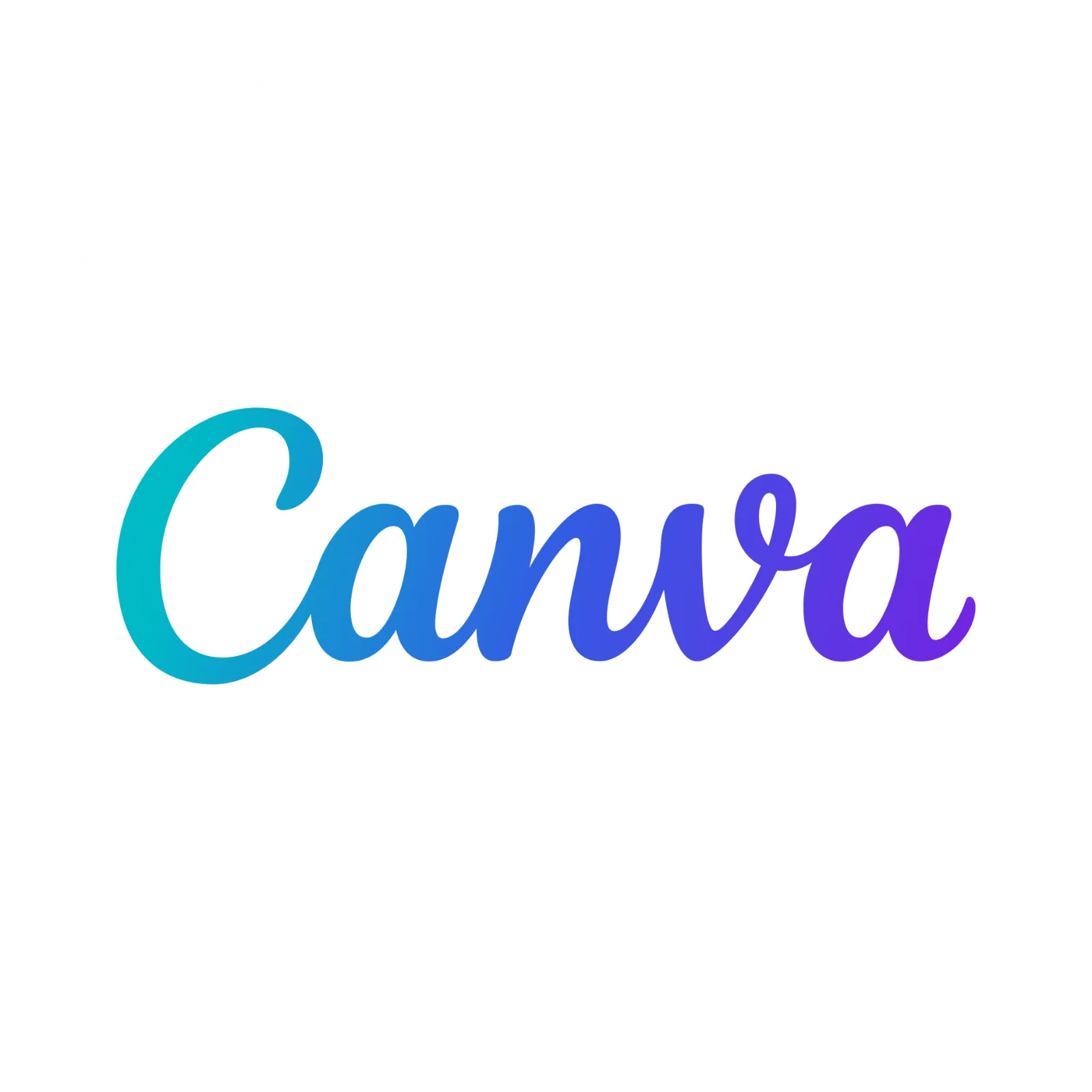 Canva Gradient Script Logo on White Circle Free PNG