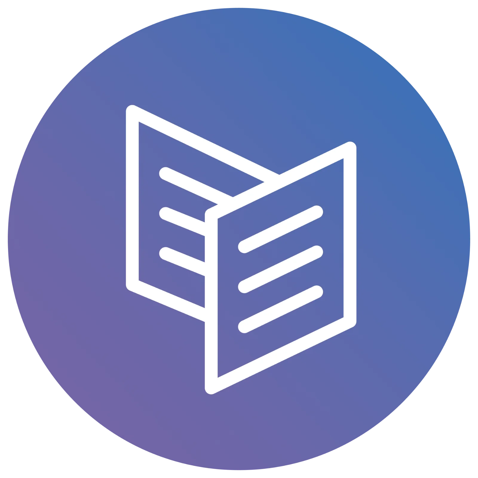 Open Book Education Icon on Gradient Circle Free PNG