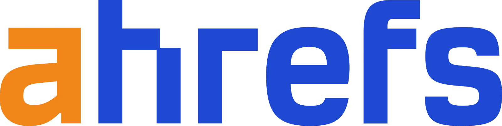 Ahrefs Orange and Blue Wordmark on Black - Free PNG