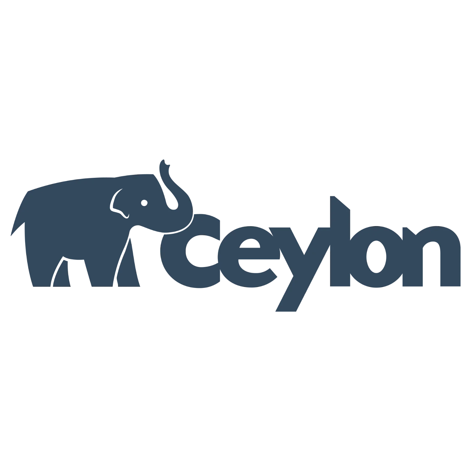 Dark Blue Elephant Wordmark Free PNG