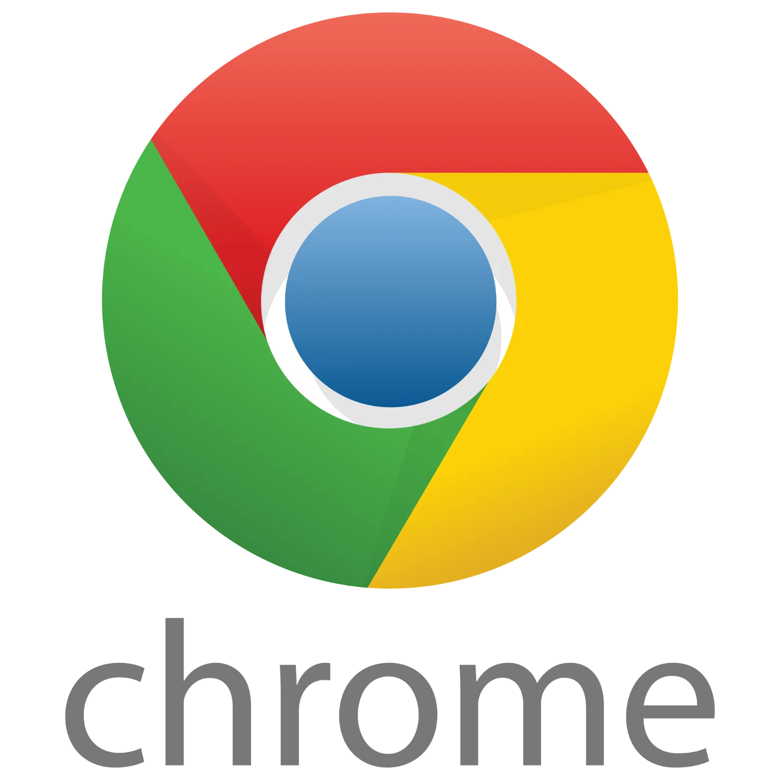 Google Chrome Browser Logo and Wordmark Free PNG