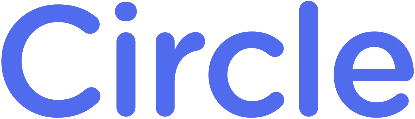 Blue Rounded “Circle” Text Graphic Free PNG