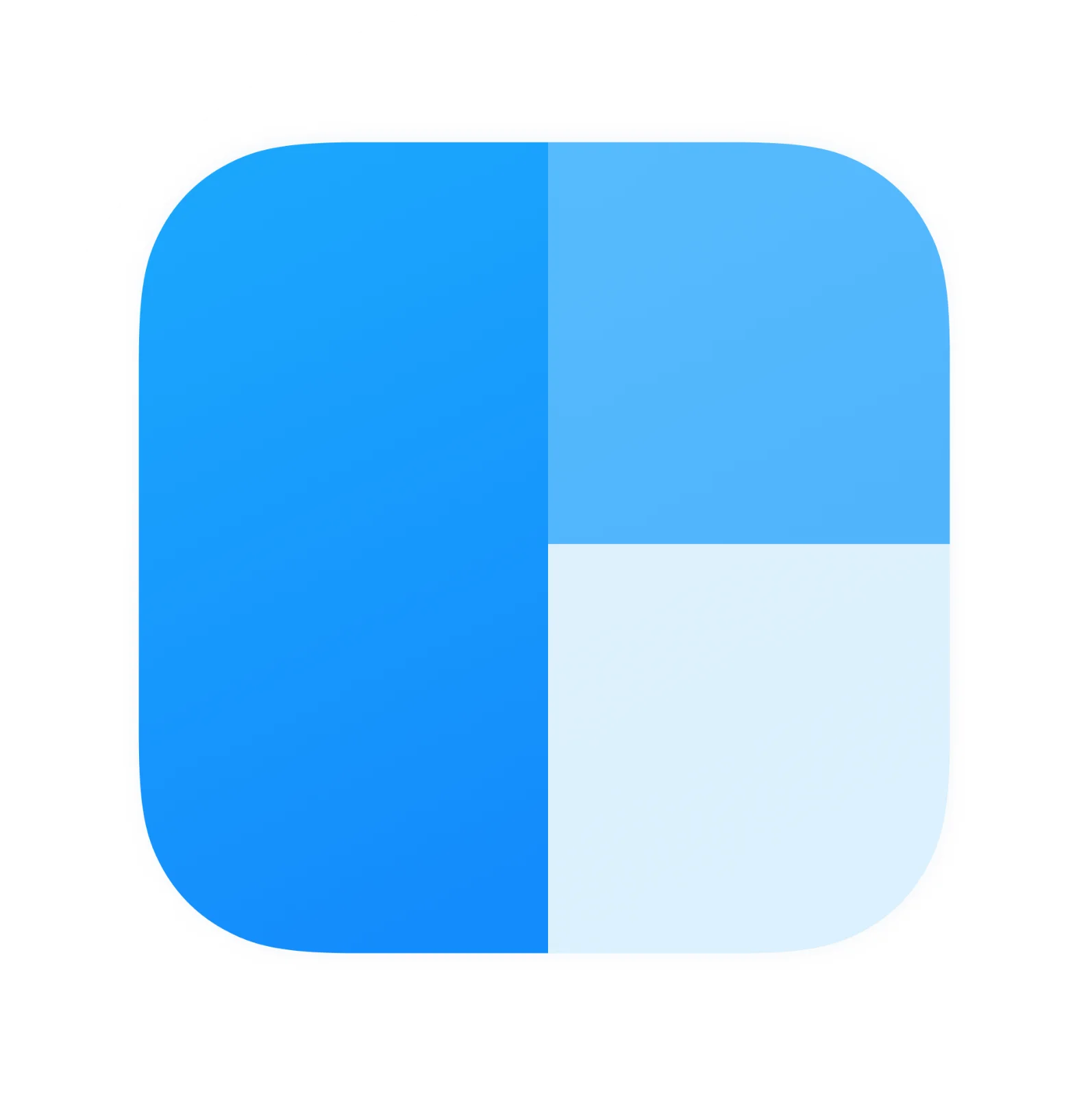 Blue Rounded Square with Tonal Panels on White Circle Free PNG