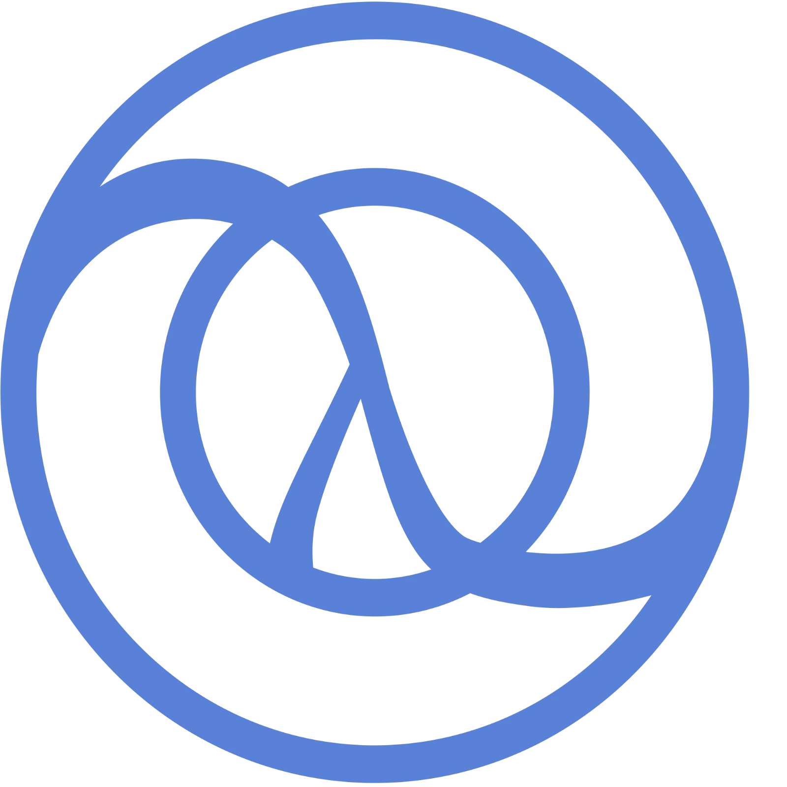 Blue Interlocking Loop Emblem Free PNG