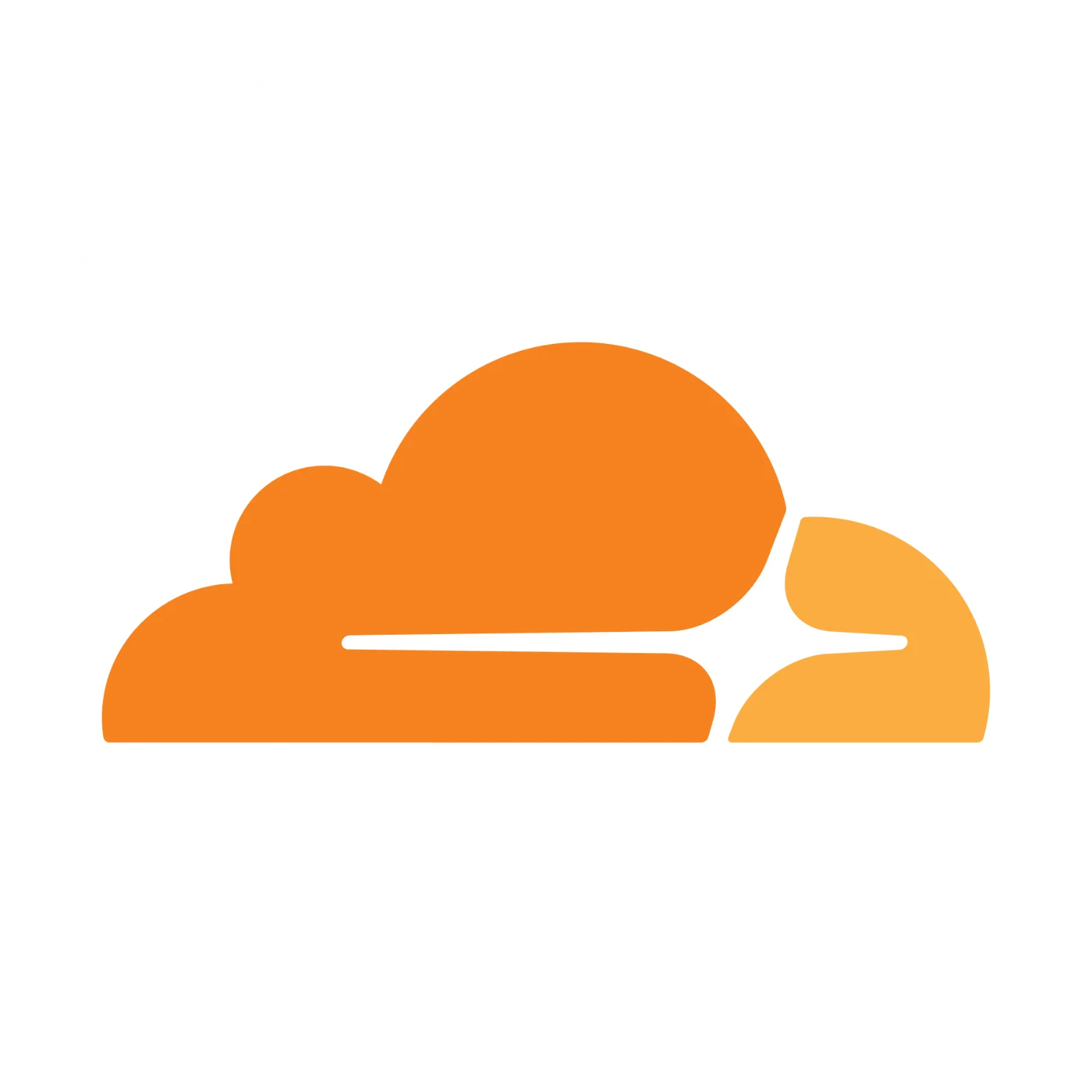 Minimal Orange Sunset Cloud Icon in a White Circle | Free PNG