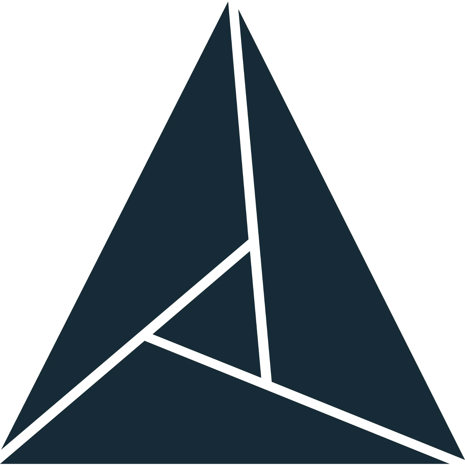 Dark Navy Abstract Triangle Emblem Free PNG