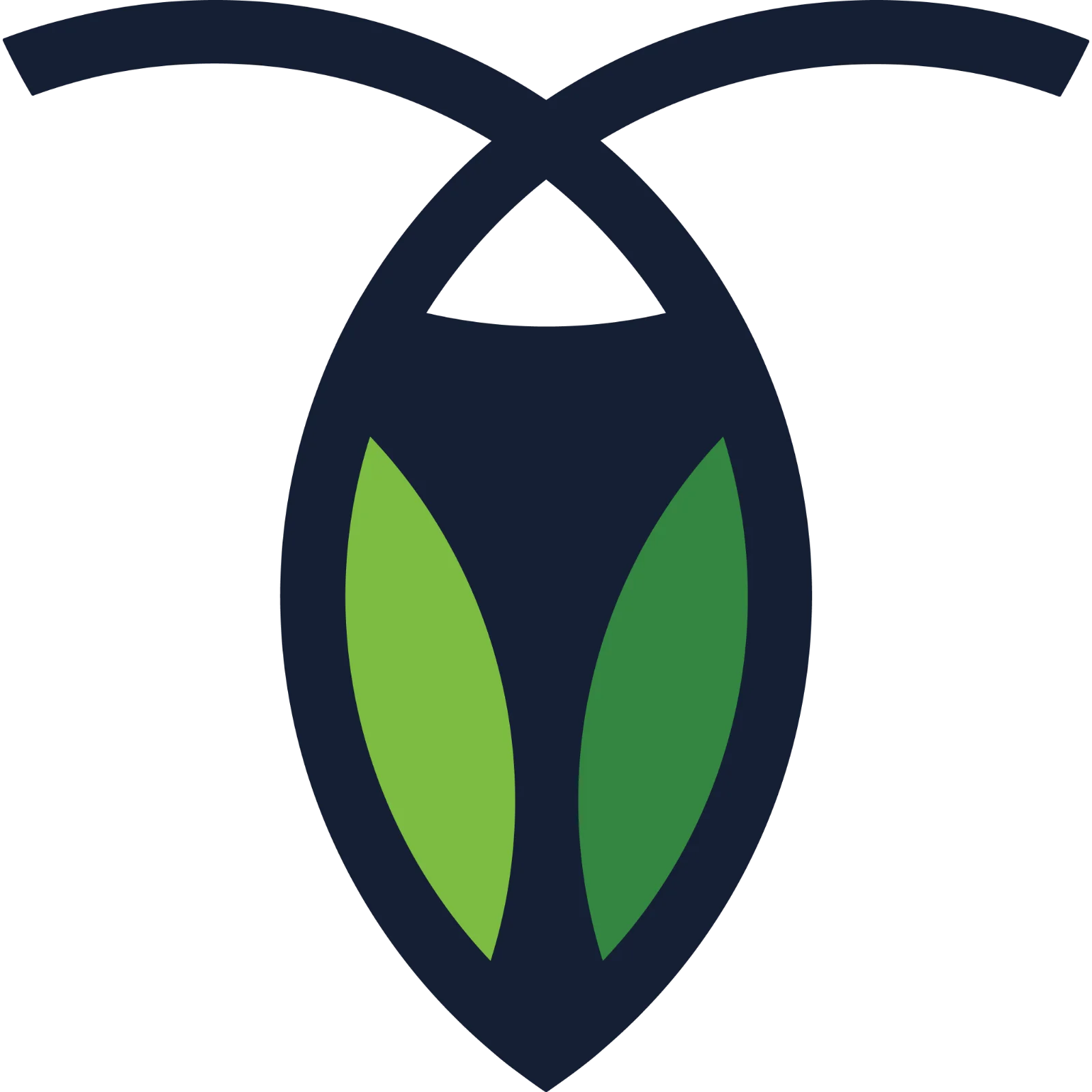 Abstract Green and Navy Creature Emblem Free PNG