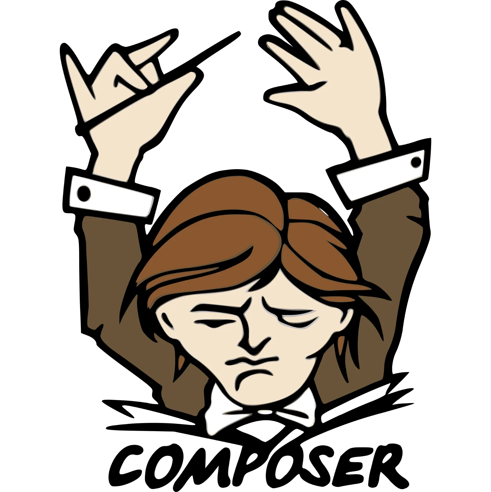 Sad Cartoon Man Raising His Hands - Free PNG