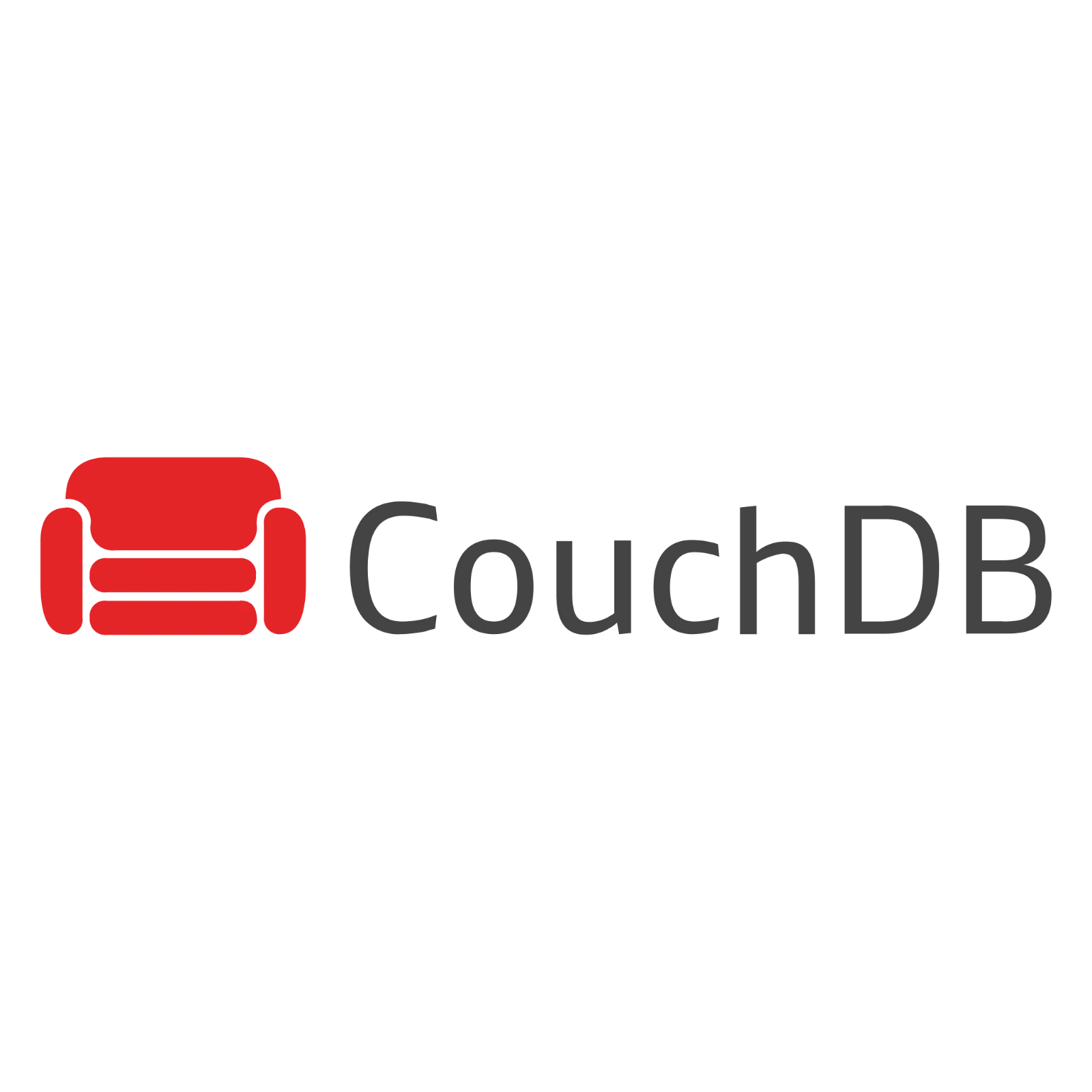 CouchDB Logo with Red Couch Icon Free PNG