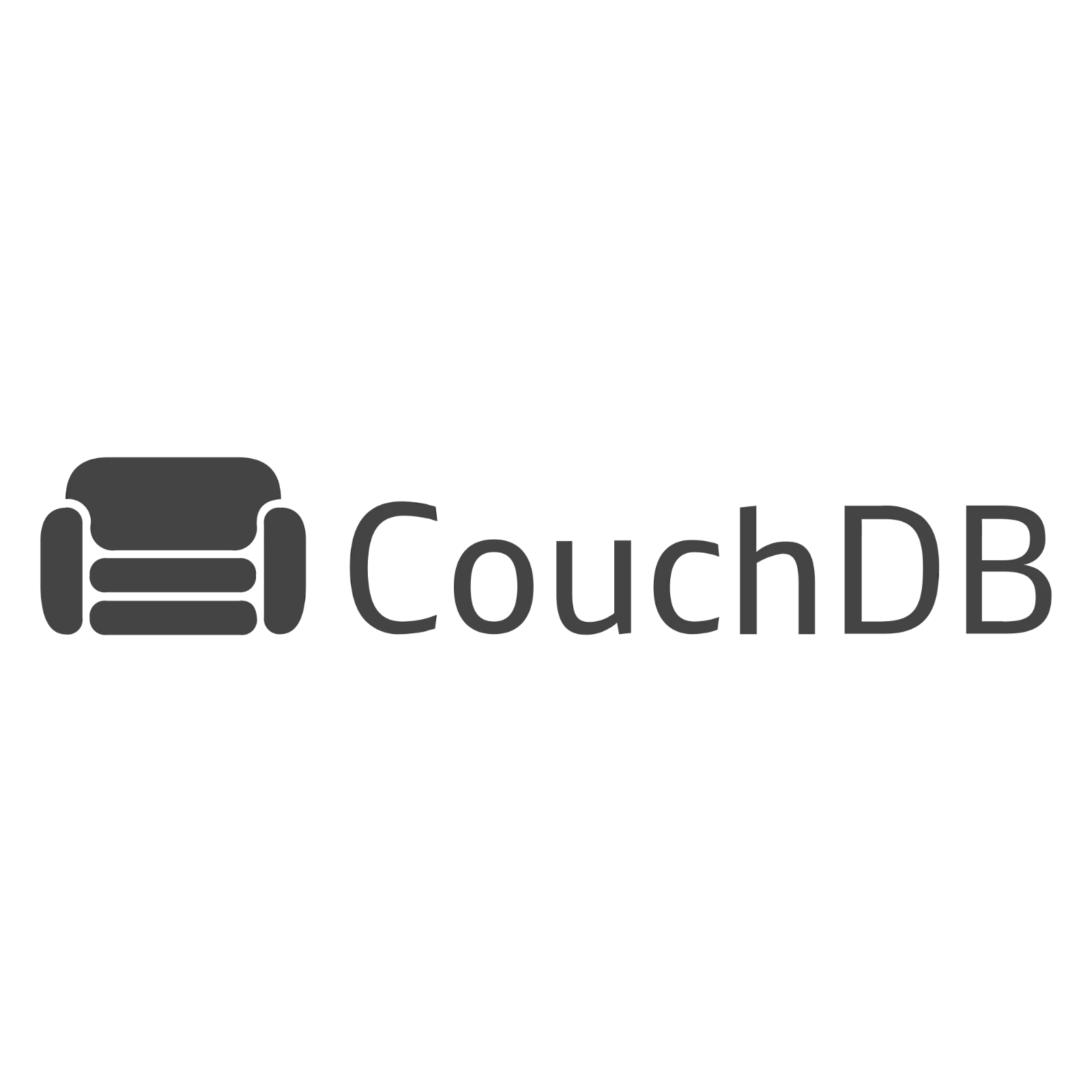 Gray Sofa Icon and Stylized Lettering Free PNG