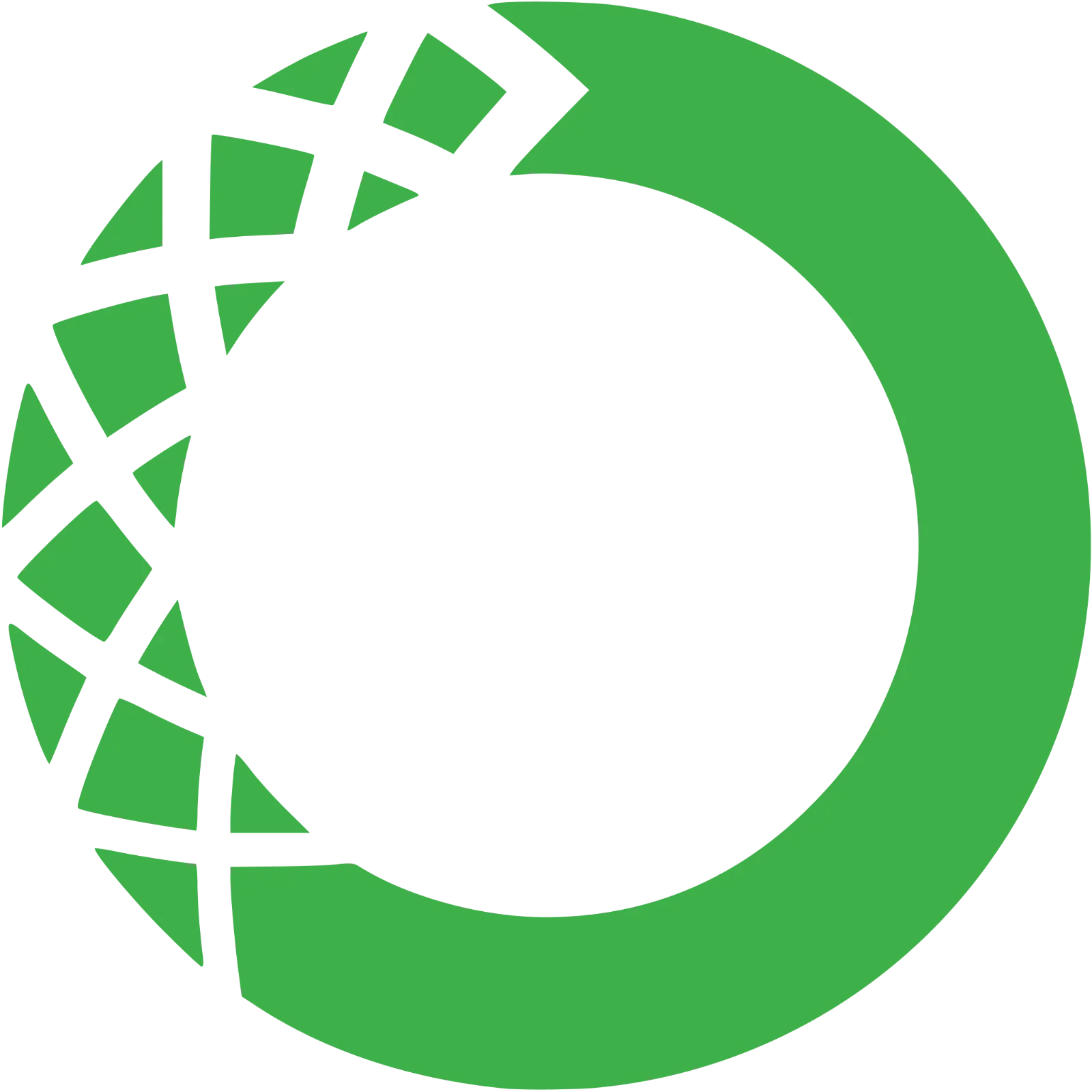 Green Fragmented Ring Emblem Free PNG
