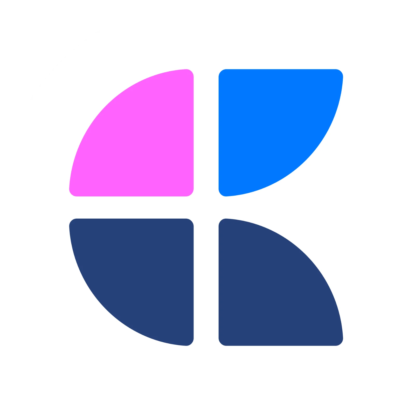 Four-Color Geometric Circle Emblem Free PNG