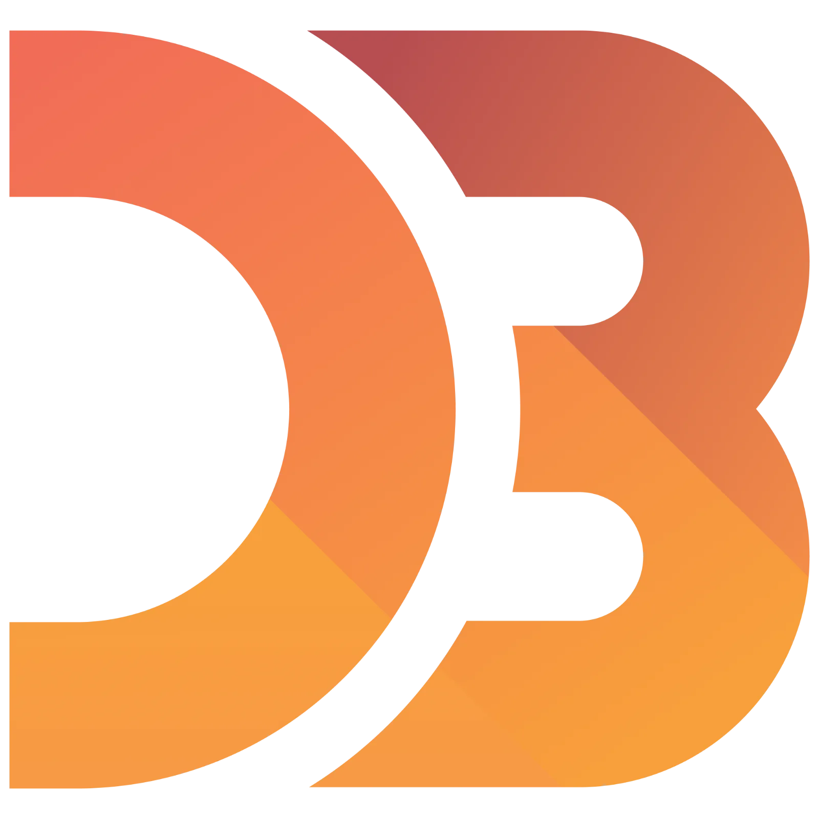 Orange Gradient Abstract Letterforms Free PNG