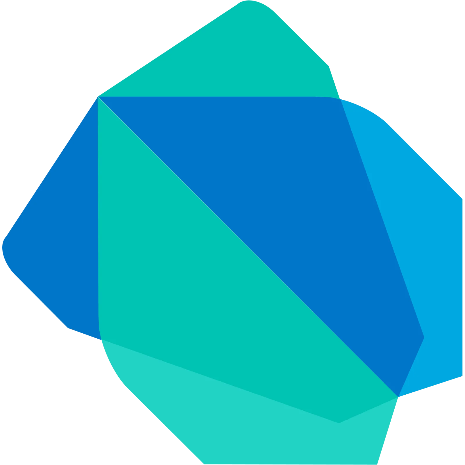 Free PNG Abstract Blue and Turquoise Polygon Shapes