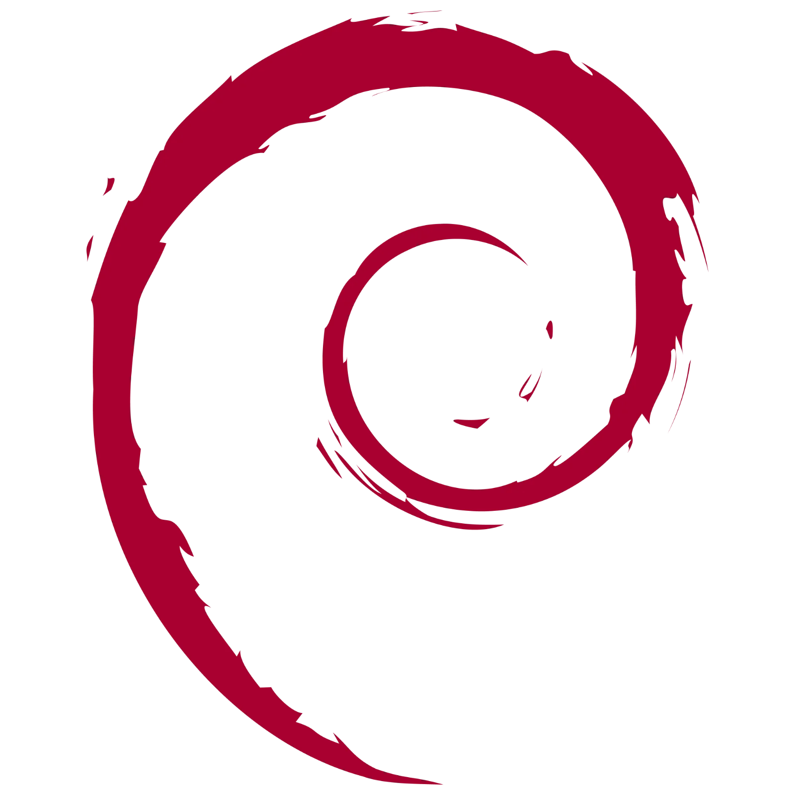 Crimson Circular Brushstroke Spiral Free PNG
