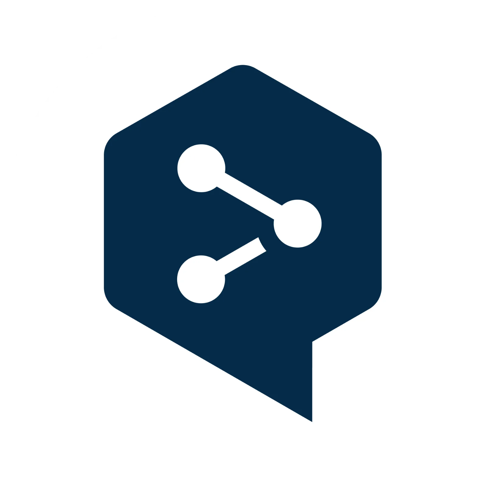 Free PNG Share Symbol in a Hexagonal Chat Bubble