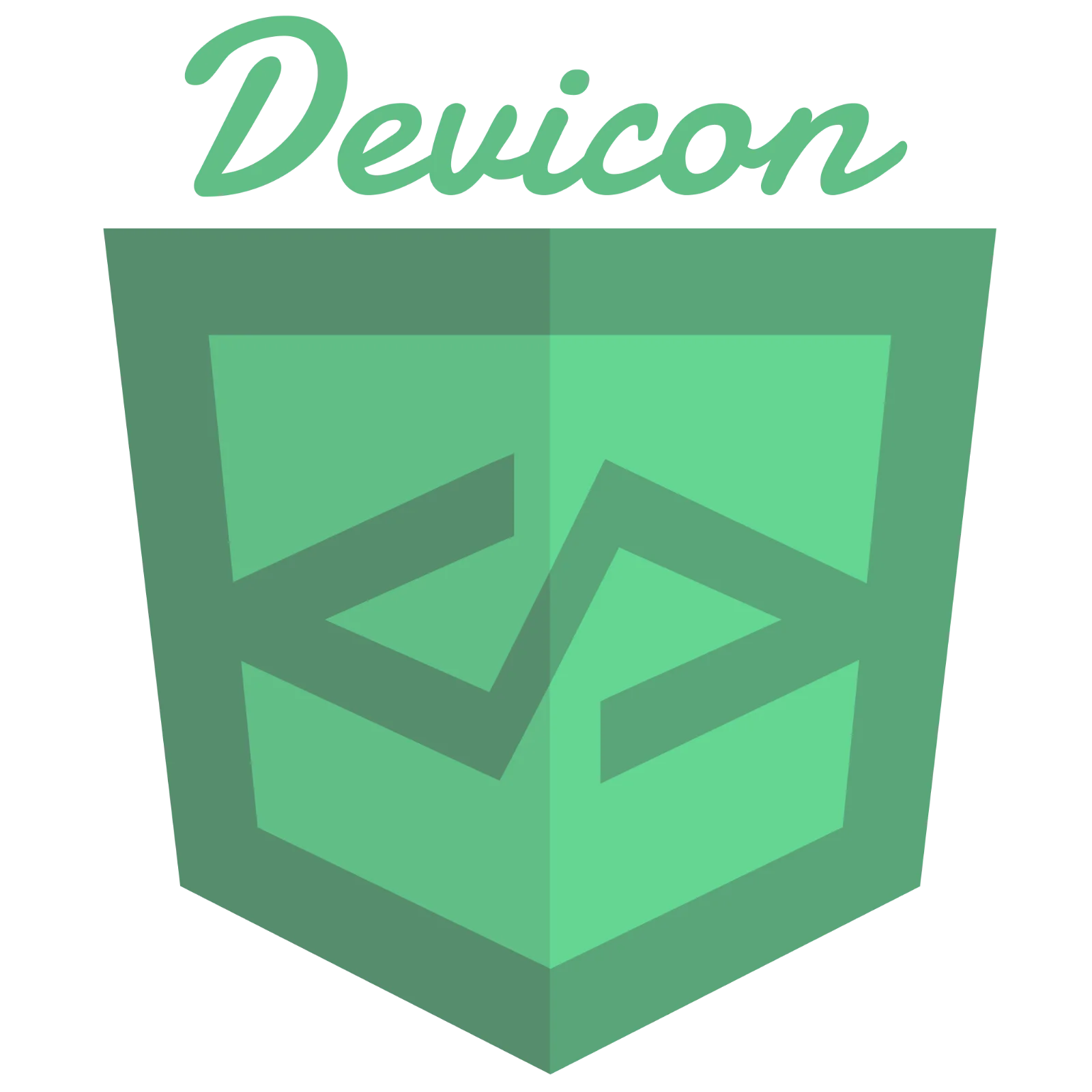 Green Devicon CSS Shield Logo Free PNG