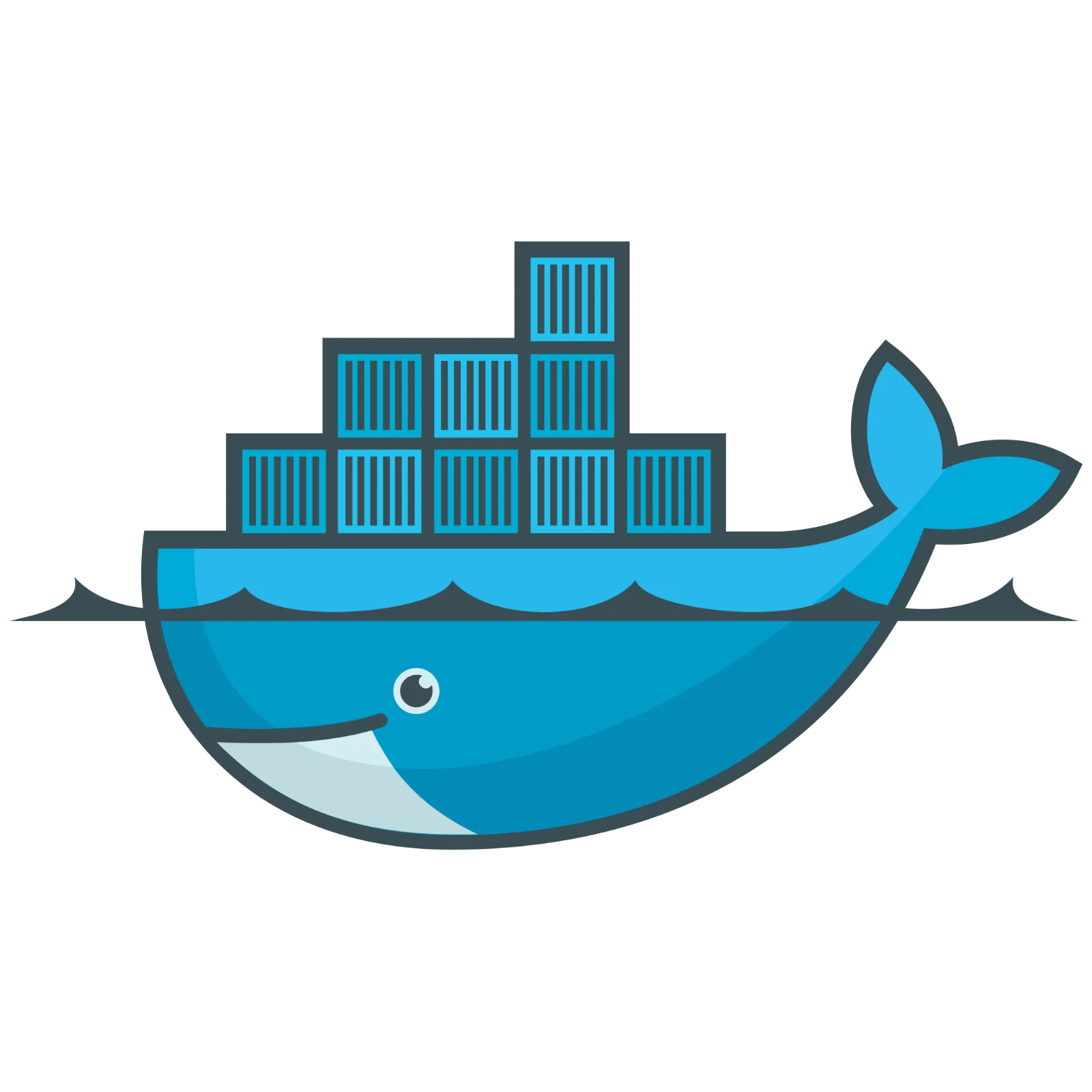 Blue Whale Carrying Shipping Containers - Free PNG