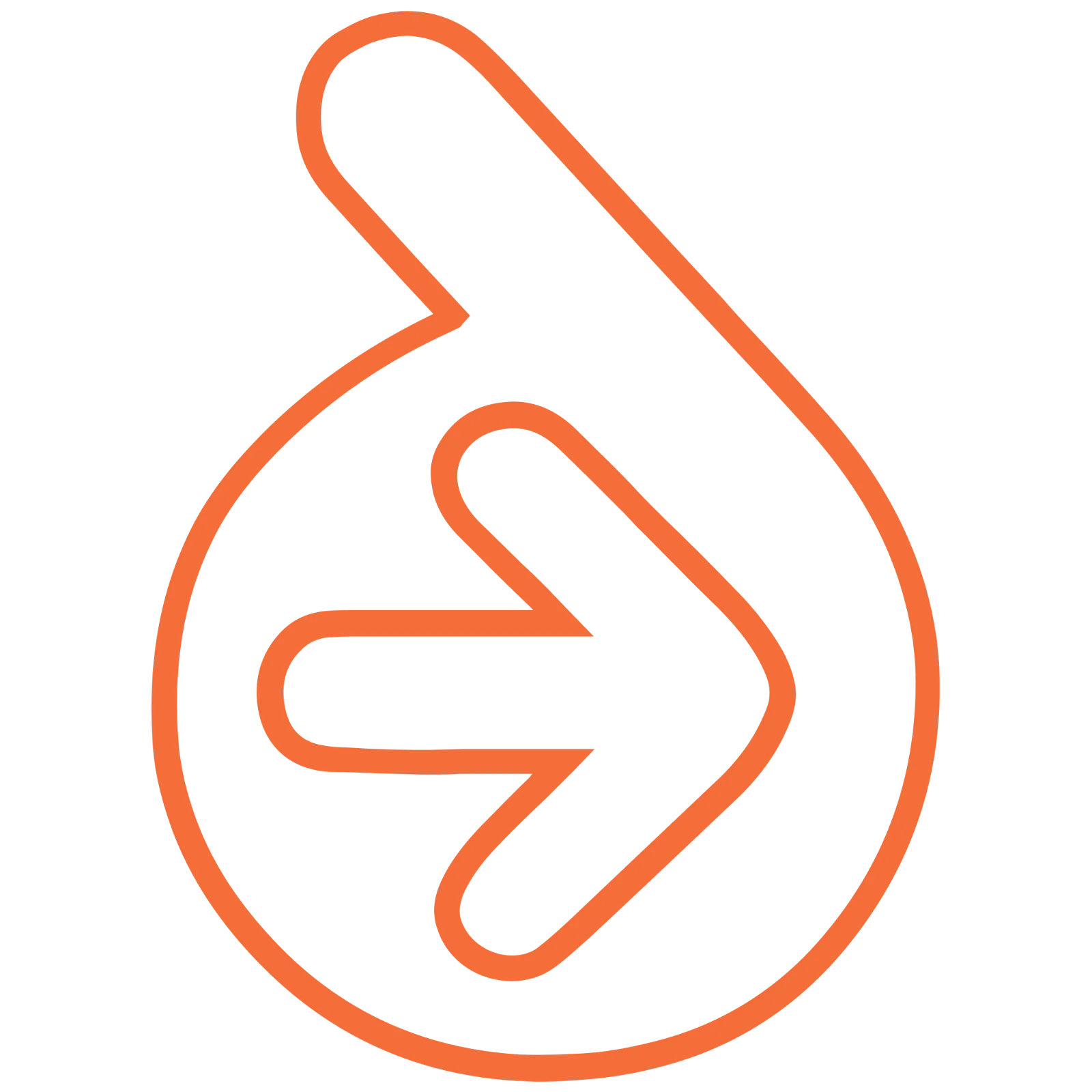Orange Circular Loop Arrow Icon Free PNG