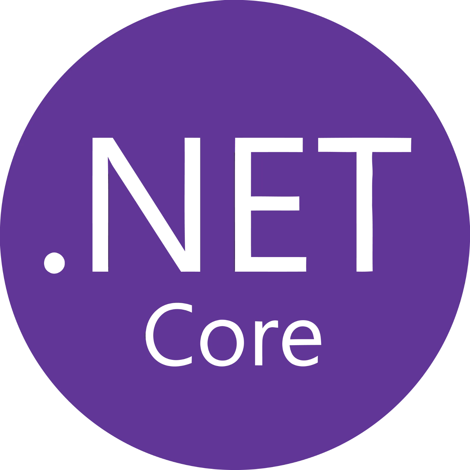 Purple .NET Core Logo Badge Free PNG