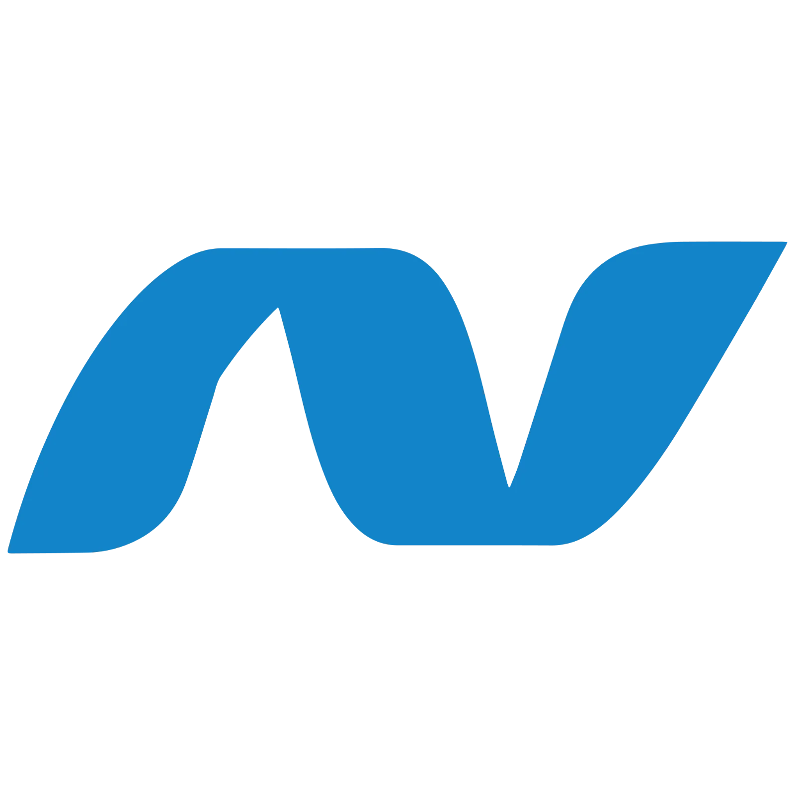 Blue Abstract Flowing Wave Shape Free PNG