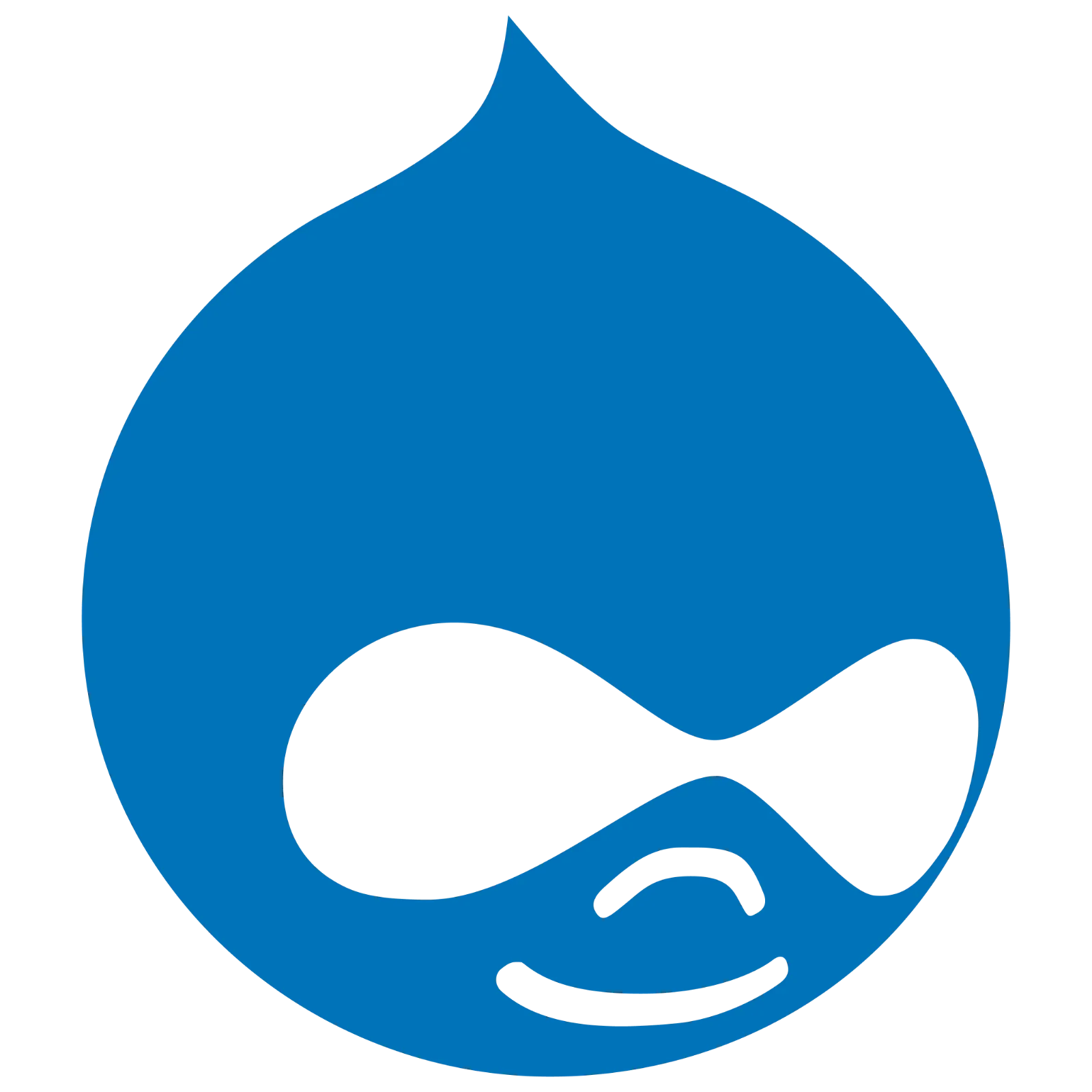 Blue Cartoon Face with Sunglasses and a Smirk Free PNG