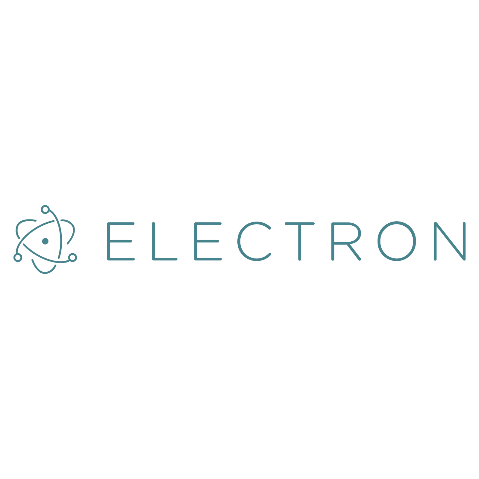 Electron Logo with Atom Icon Free PNG