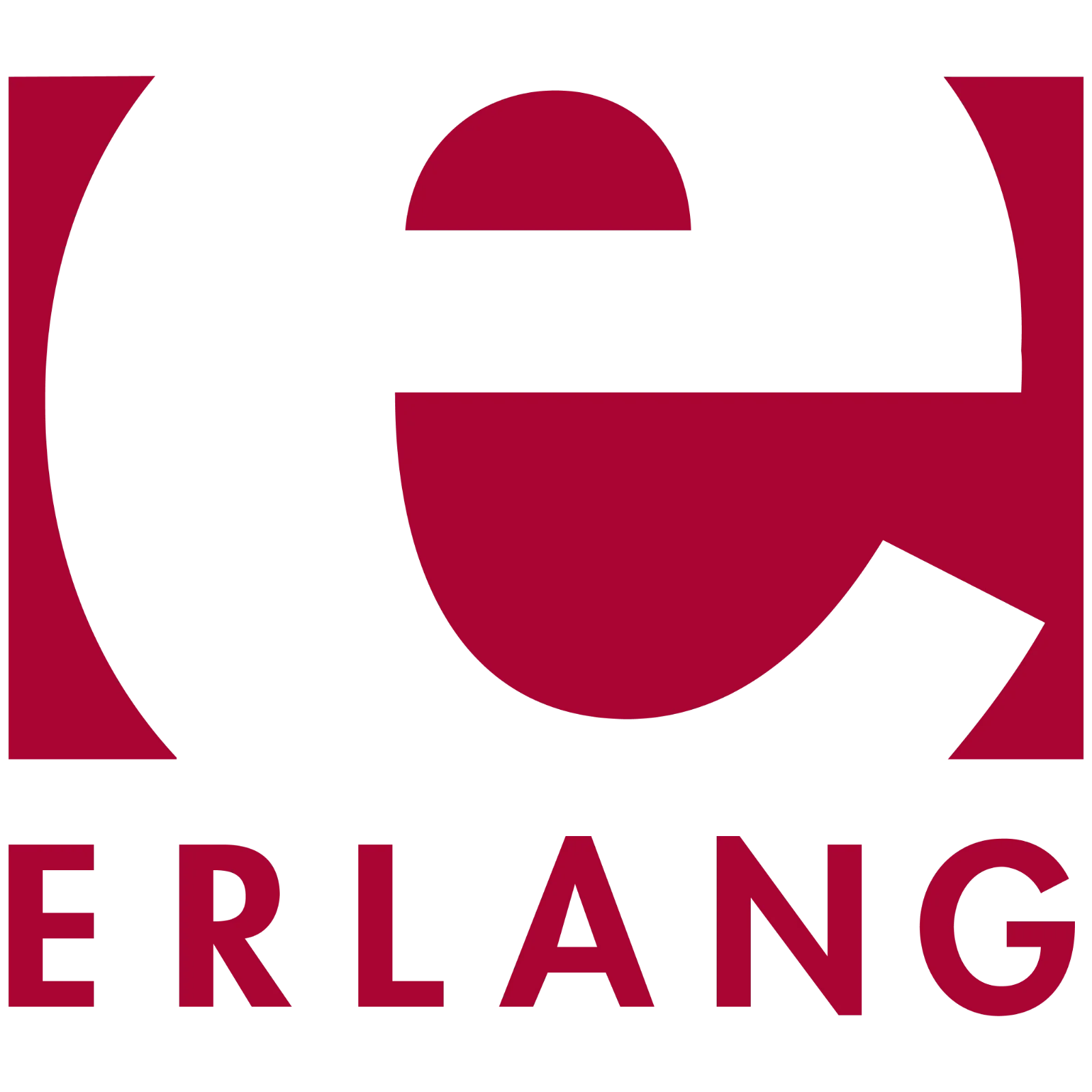 Erlang Wordmark and Red Symbol Free PNG