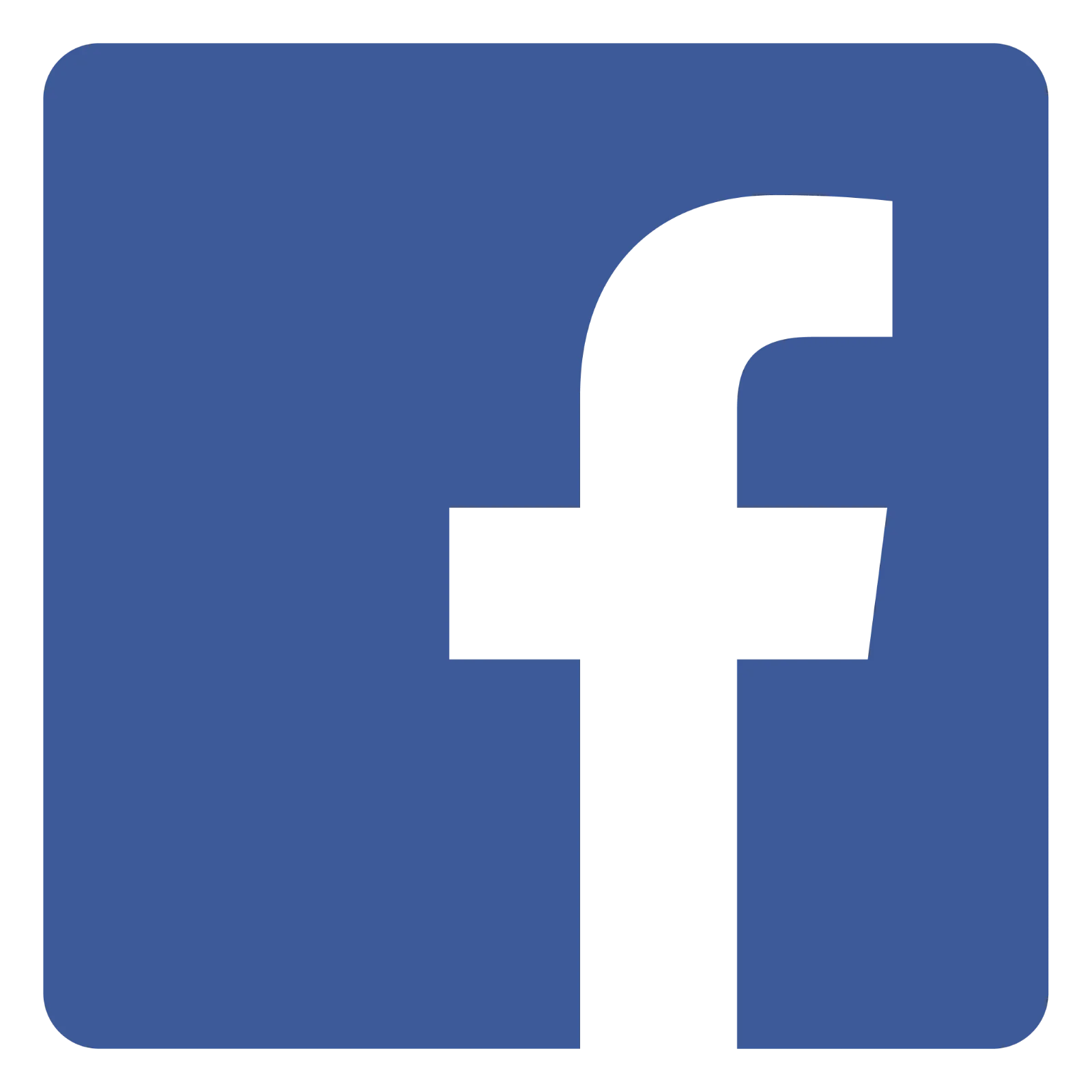 Blue Rounded-Square Facebook F Icon Free PNG