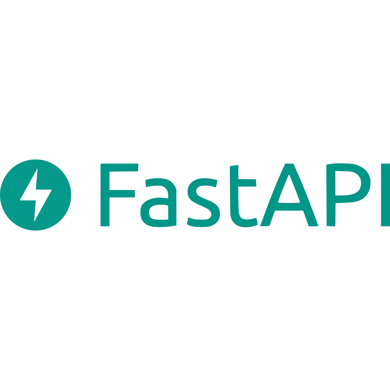 Teal Lightning Symbol and FastAP Wordmark Free PNG