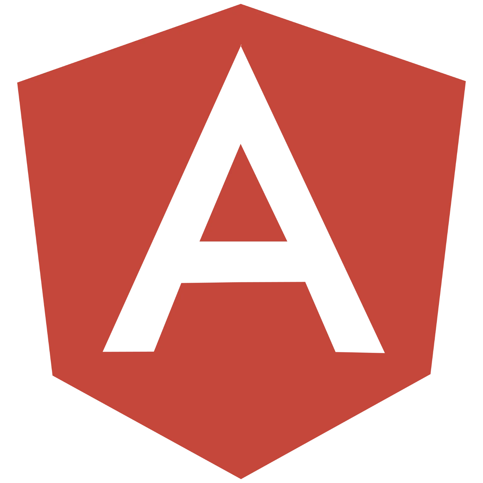 Red Polygon Shield with Black Angular A Emblem Free PNG