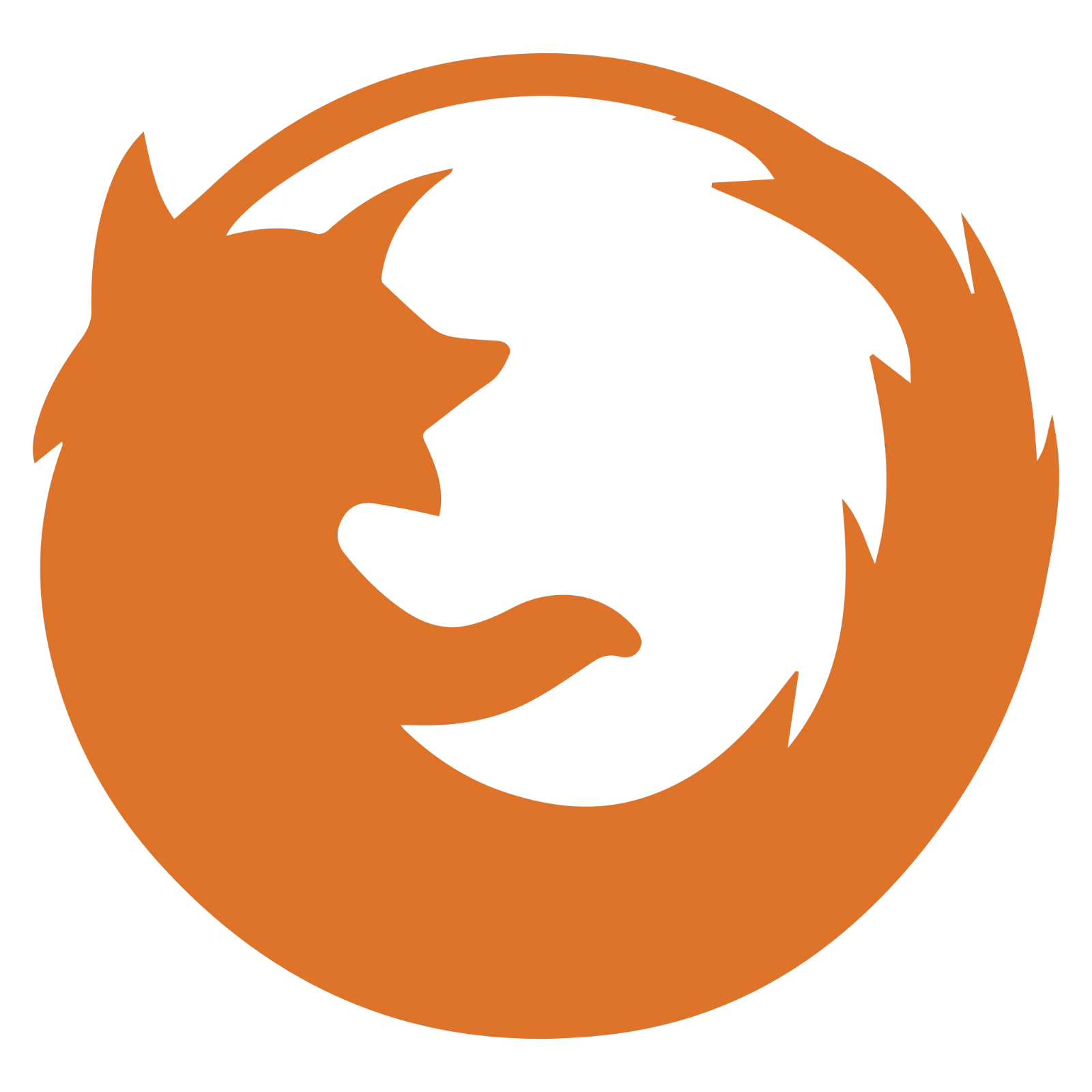 Orange Curling Fox Silhouette in a Circular Emblem Free PNG