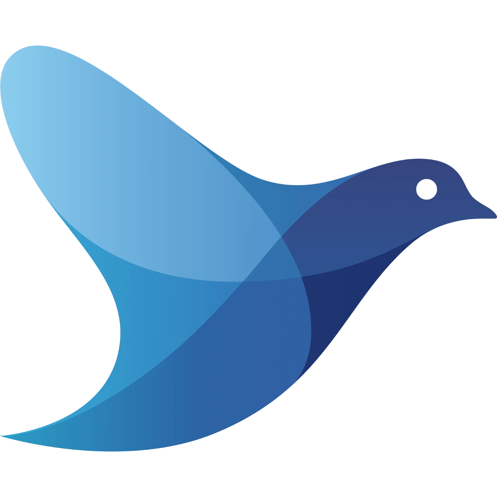 Blue Layered Bird in Flight Free PNG
