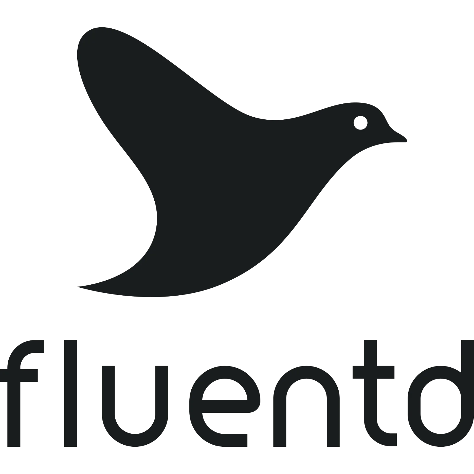 Raised-Wing Bird and Fluent Wordmark Free PNG