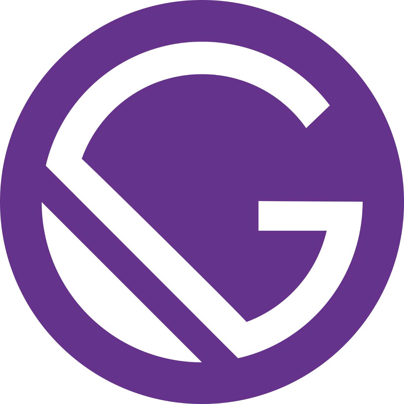 Purple Prohibition Symbol Over Letter G Free PNG