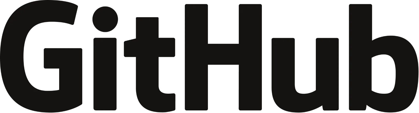 Dark GitHub Wordmark on Black Background - Free PNG