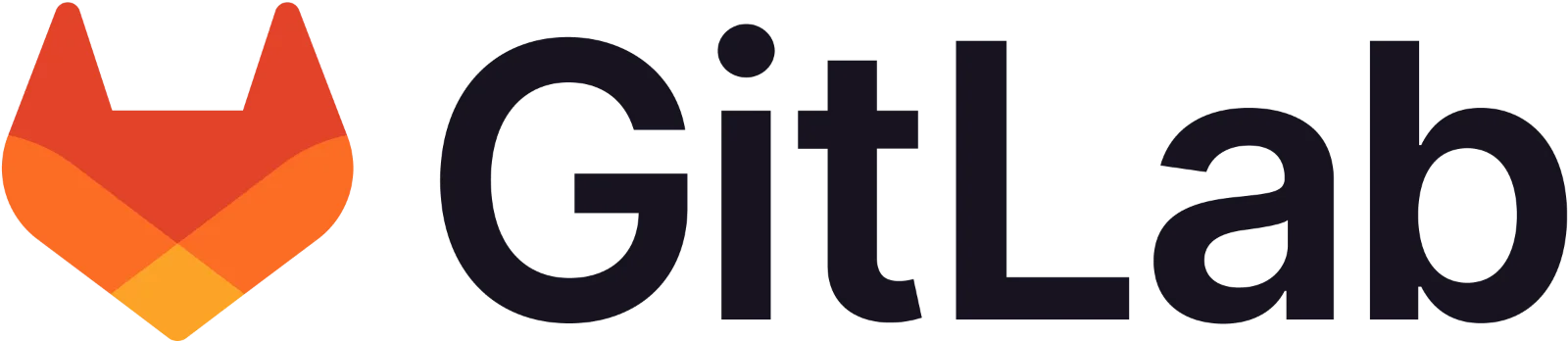 GitLab Fox Emblem and Wordmark Free PNG
