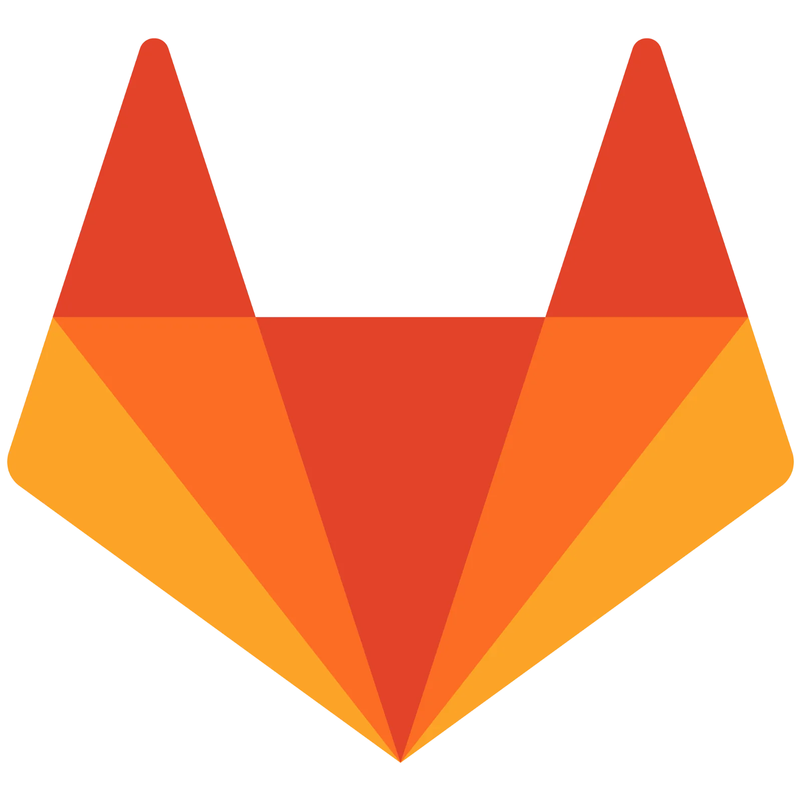 Geometric Orange Fox Head Emblem Free PNG
