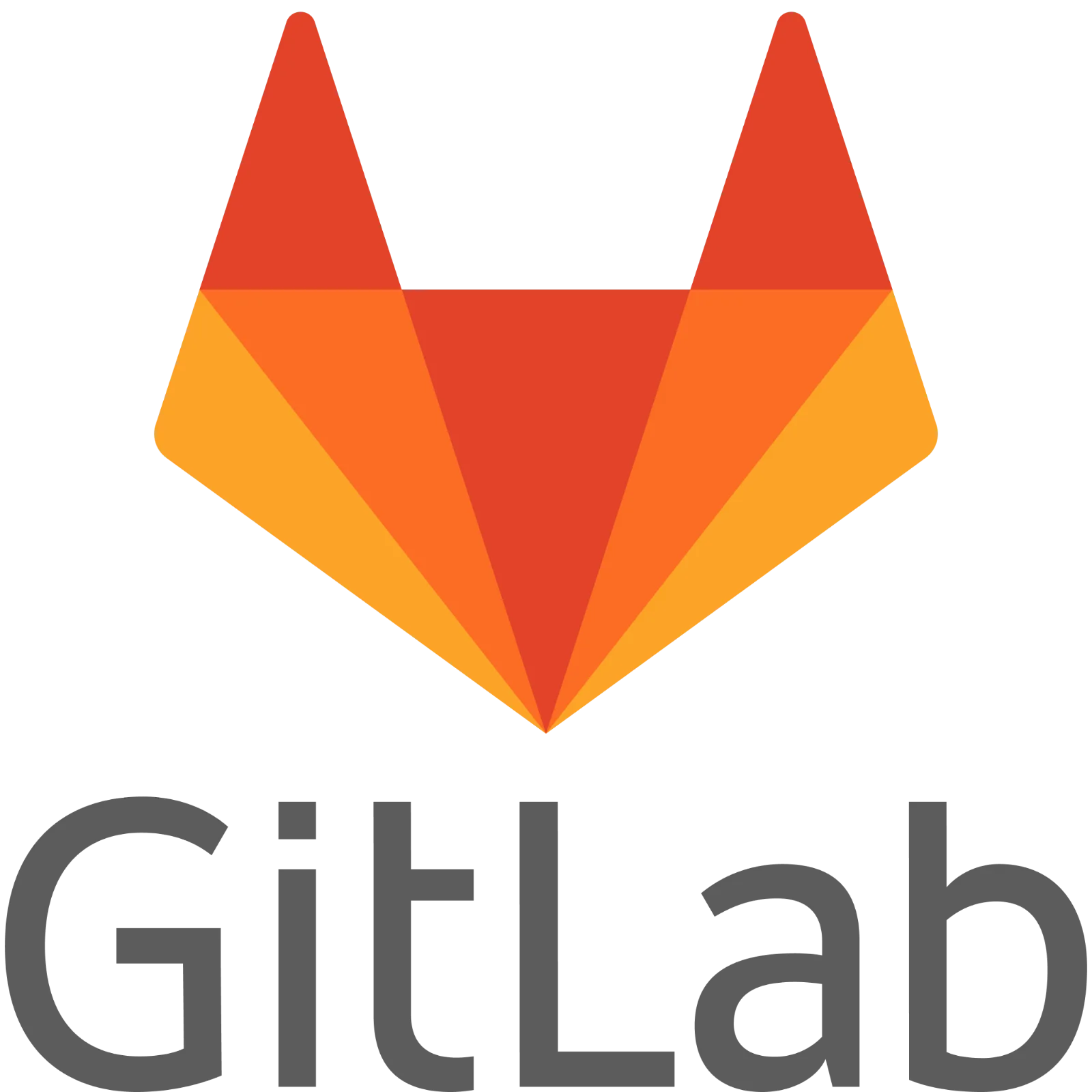 GitLab Fox Emblem and Wordmark Free PNG