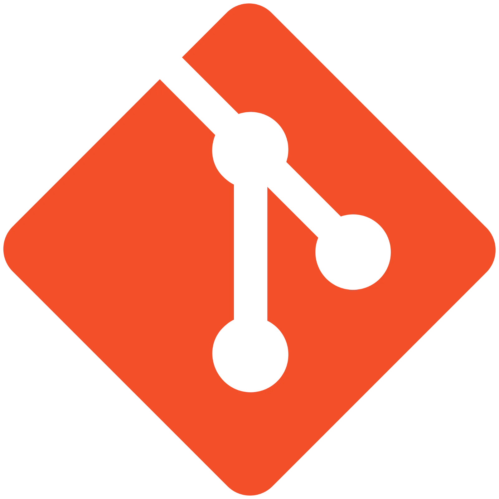 Orange Git Branching Logo Free PNG