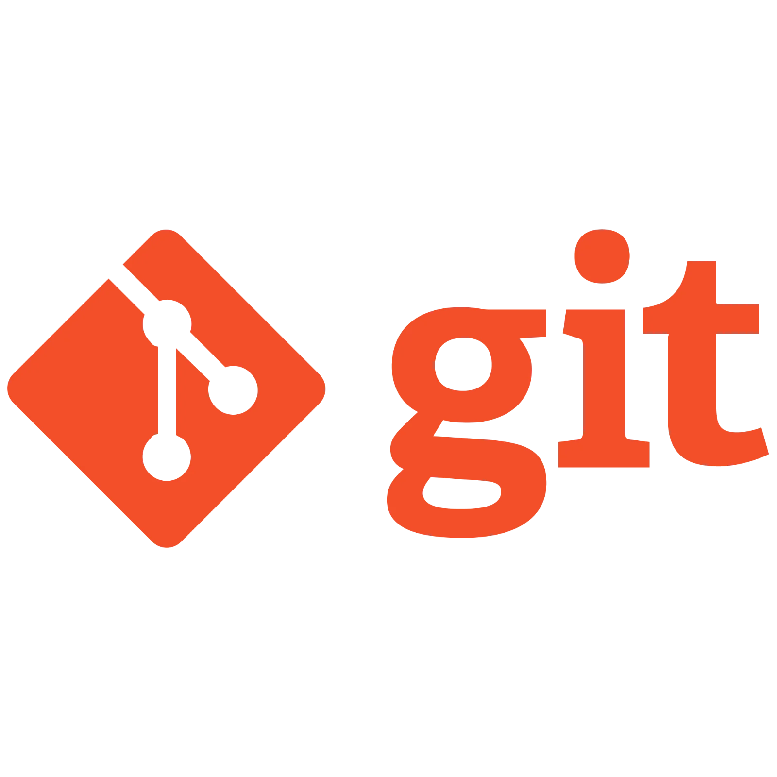 Orange Git Logo and Branching Icon Free PNG