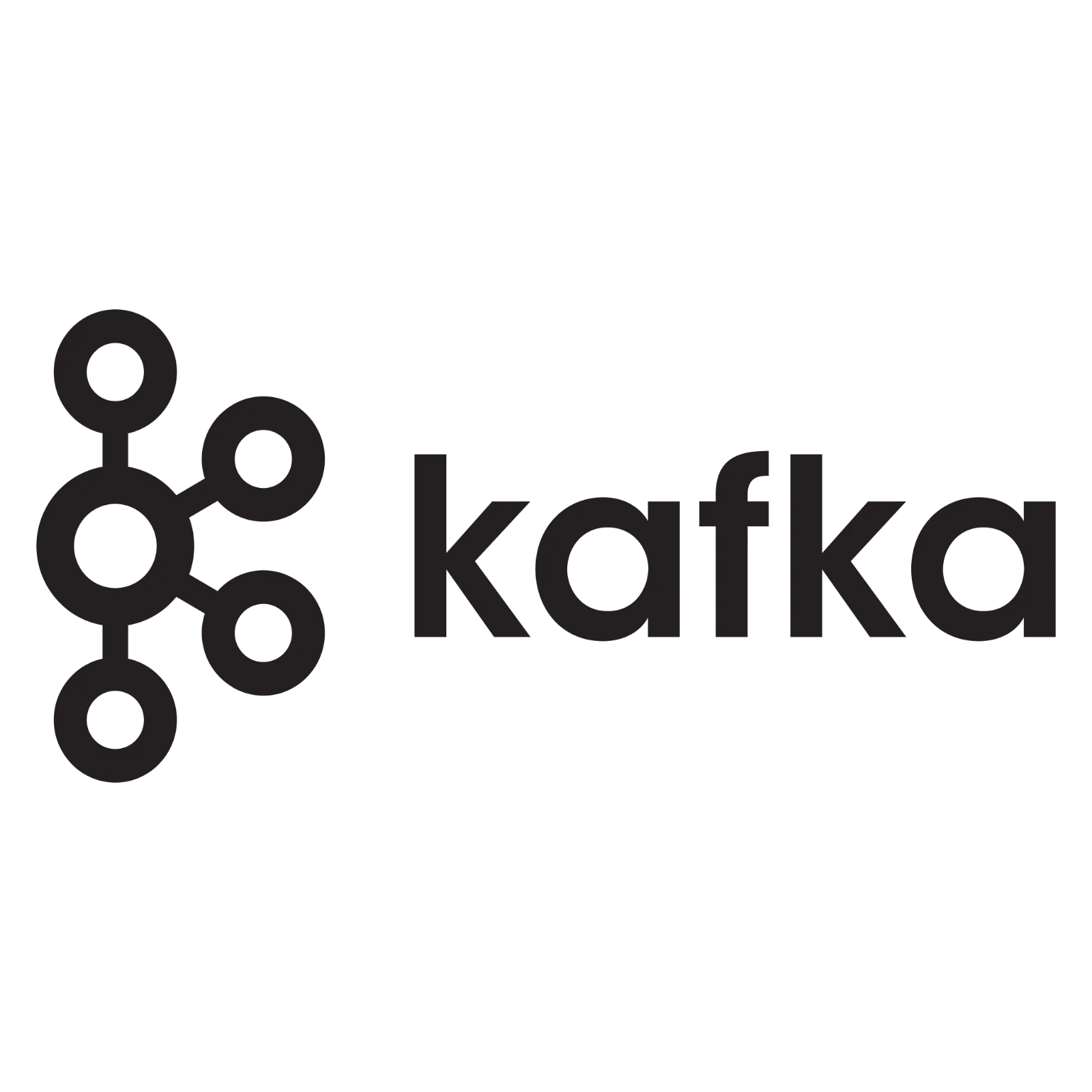 Apache Kafka Wordmark and Connected-Node Emblem Free PNG