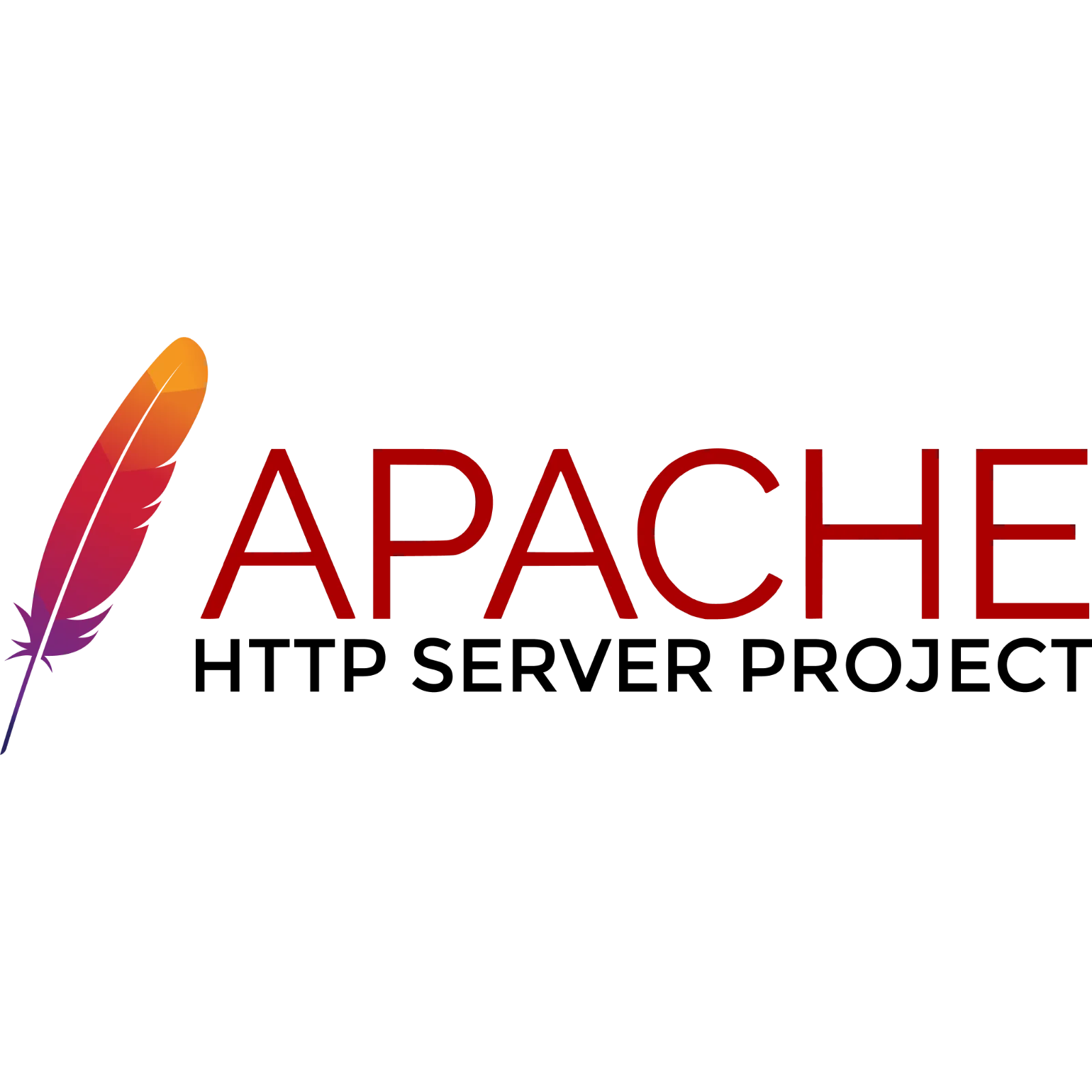 Apache Wordmark and Gradient Feather Free PNG
