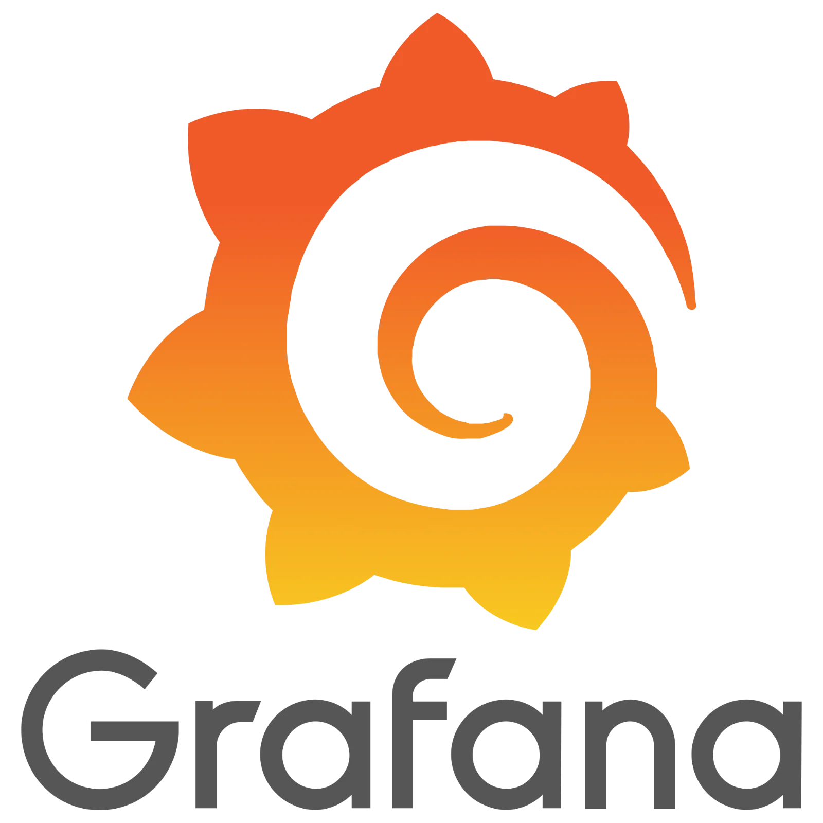 Orange Gradient Sunburst Emblem with Curled Center Free PNG