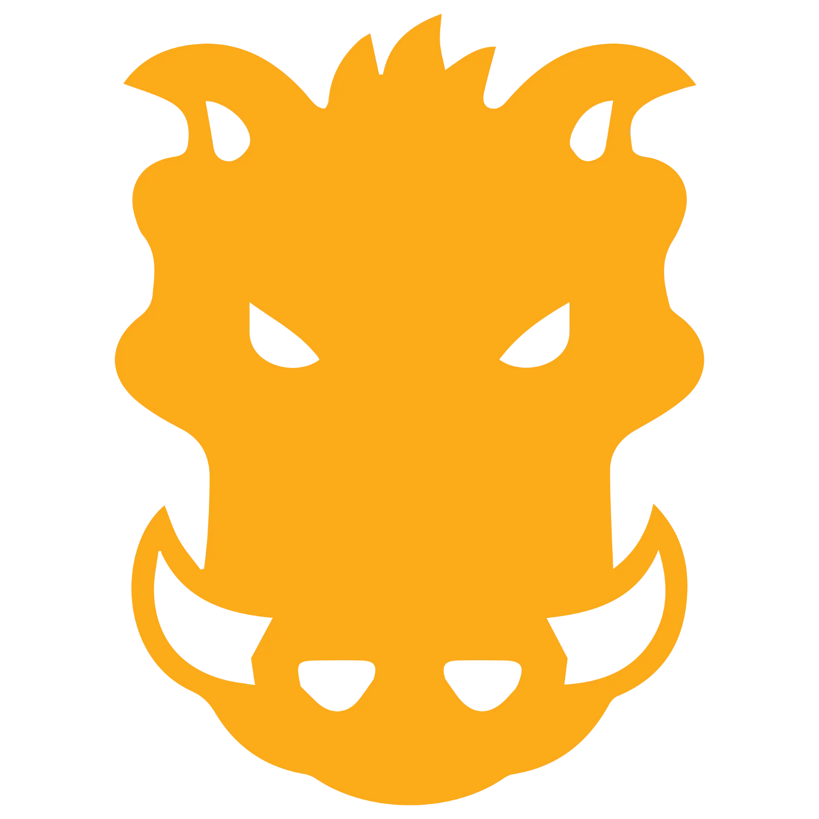 Orange Bull Head Silhouette Free PNG
