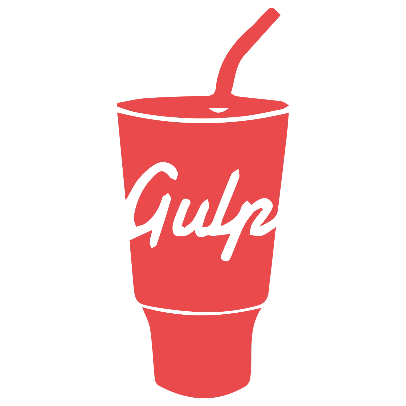 Red Takeaway Cup with Straw and Yum Lettering Free PNG