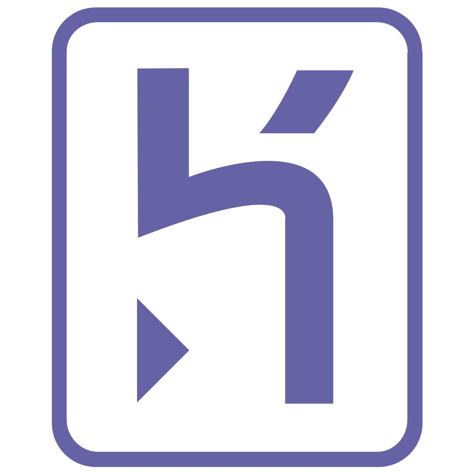 Purple Abstract Play Media Icon in Rounded Square - Free PNG
