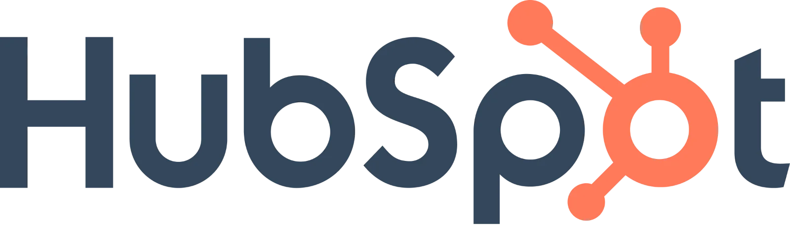 HubSpot Wordmark Logo on Black Background Free PNG